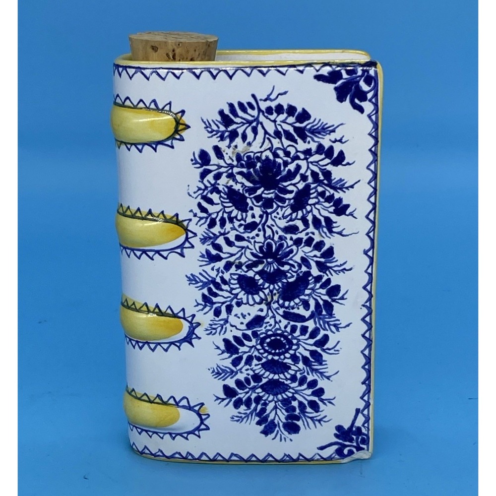 Vintage MMA Metropolitan Museum of‎ Art Ceramic Book Flask Hand Warmer Portugal